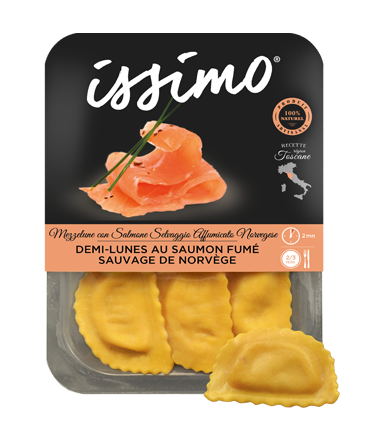 DEMI-LUNES AU SAUMON FUMÉ SAUVAGE DE NORVÈGE – ISSIMO